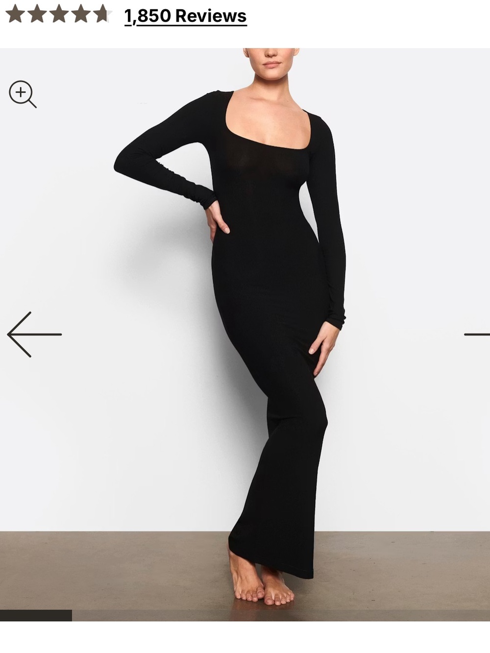 Skims soft lounge long sleeve dress